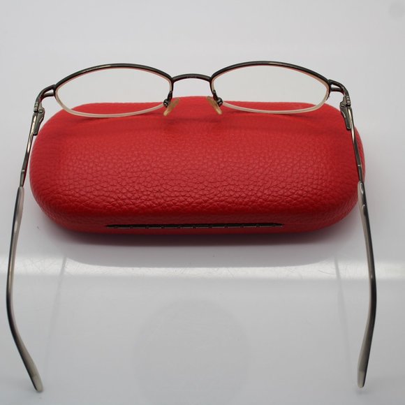 Saks Fifth Avenue S5A 171 Gunmetal P99 Semi Rim Metal Eyeglasses Frame 52-18-135 - Picture 6 of 11